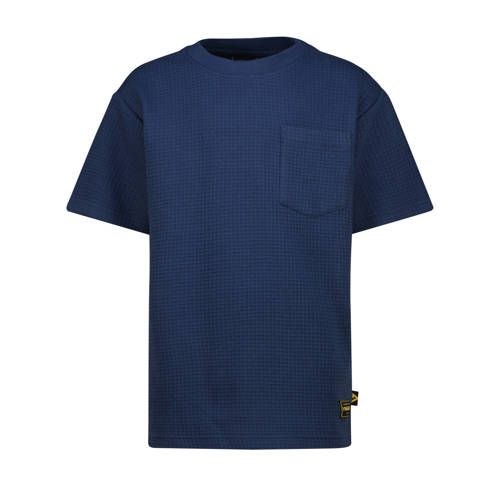 Vingino T-shirt donkerblauw Jongens Katoen Ronde hals Effen - maat 128 afbeelding