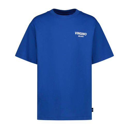 Vingino T-shirt blauw Jongens Katoen Ronde hals Logo - maat 152 afbeelding