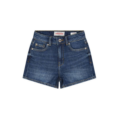 Vingino denim regular short medium blue denim Korte broek Blauw Effen - maat 128 afbeelding
