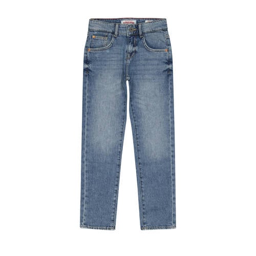 Vingino slim fit jeans medium blue denim Blauw Jongens Katoen Effen - maat 140 afbeelding