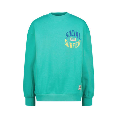 Vingino sweater turquoise Blauw Printopdruk - maat 140 afbeelding