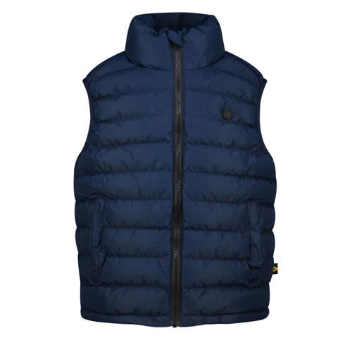 Vingino bodywarmer donkerblauw Jongens Polyester Opstaande kraag Effen