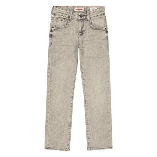 Vingino regular waist regular fit jeans grey denim Grijs Effen - maat 122 afbeelding