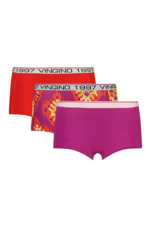 short - roze/rood (set van 3)