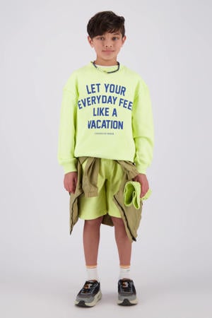 relaxed sweatshort geel