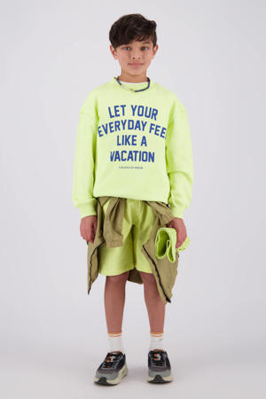 relaxed sweatshort geel