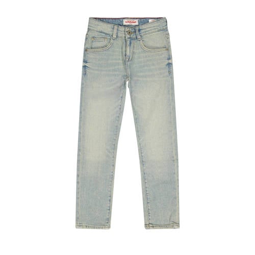 Vingino slim fit jeans light blue denim Blauw Jongens Katoen Effen - maat 146 afbeelding