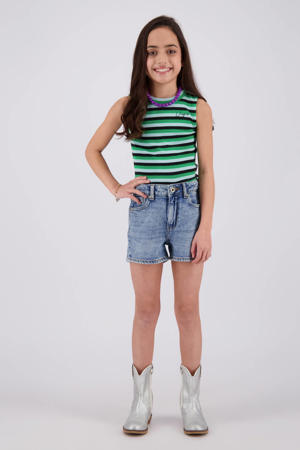 regular short medium blue denim