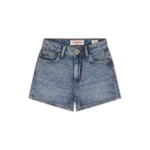 Vingino denim regular short medium blue denim Korte broek Blauw Effen - maat 134 afbeelding