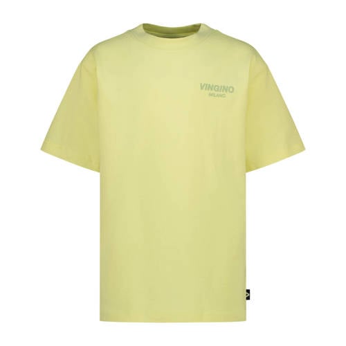 Vingino T-shirt geel Jongens Katoen Ronde hals Logo - maat 164 afbeelding