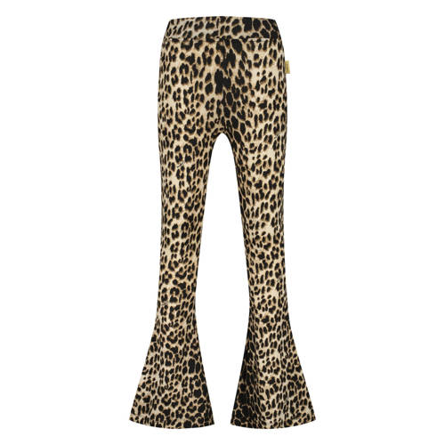 Vingino flared legging met panterprint bruin Broek Meisjes Viscose Panterprint - maat 176 afbeelding