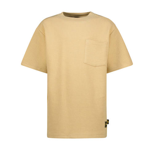 Vingino T-shirt beige Jongens Katoen Ronde hals Effen - maat 164 afbeelding