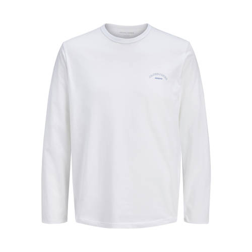 JACK & JONES JUNIOR longsleeve wit Jongens Katoen Ronde hals Effen - maat 140 afbeelding