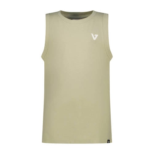 Vingino tanktop groen Jongens Katoen Ronde hals Effen