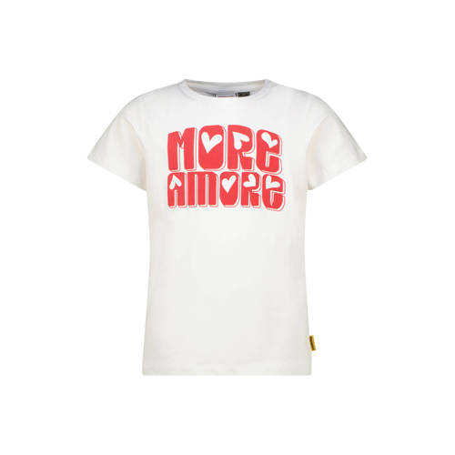 Vingino T-shirt wit Meisjes Stretchkatoen Ronde hals Printopdruk - maat 164 afbeelding