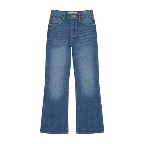 Vingino flared jeans medium blue denim Blauw Effen - maat 128 afbeelding