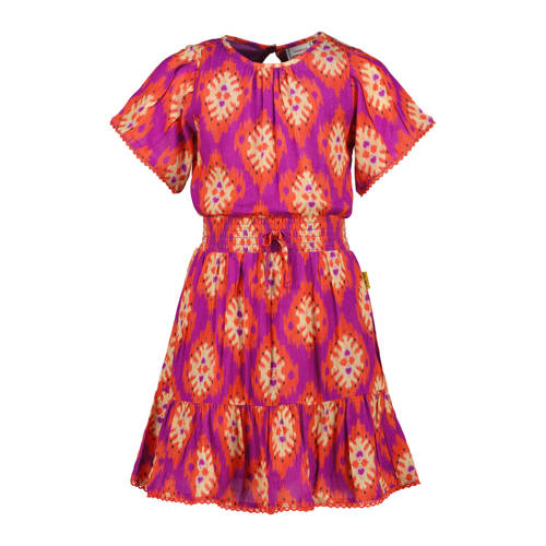 Vingino midi jurk roze Meisjes Viscose Ronde hals All over print - maat 152 afbeelding