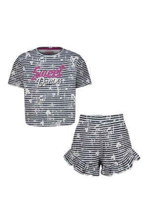 shortama blauw/wit
