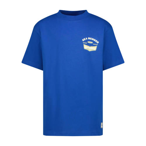 Vingino T-shirt blauw Jongens Katoen Ronde hals Printopdruk - maat 164 afbeelding