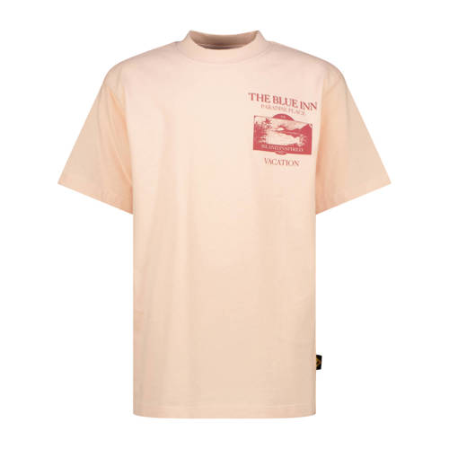 Vingino T-shirt met backprint beige Jongens Katoen Ronde hals Backprint - maat 116 afbeelding