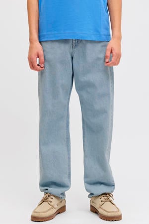 high waist relaxed fit jeans medium blue denim