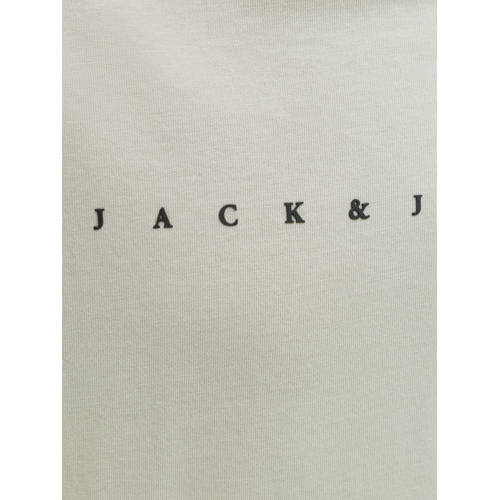 JACK & JONES JUNIOR T-shirt beige Jongens Katoen Ronde hals Tekst - maat 176 afbeelding