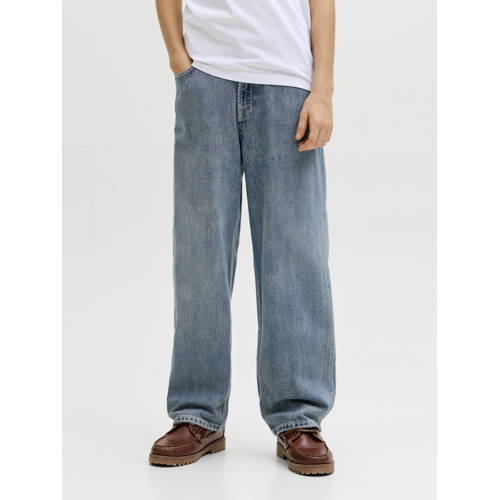 JACK & JONES JUNIOR baggy jeans medium blue denim Blauw Jongens Katoen - maat 146 afbeelding