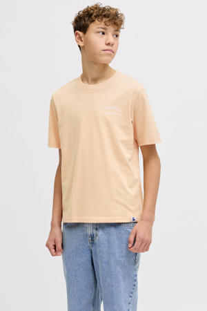 T-shirt met backprint rozezand