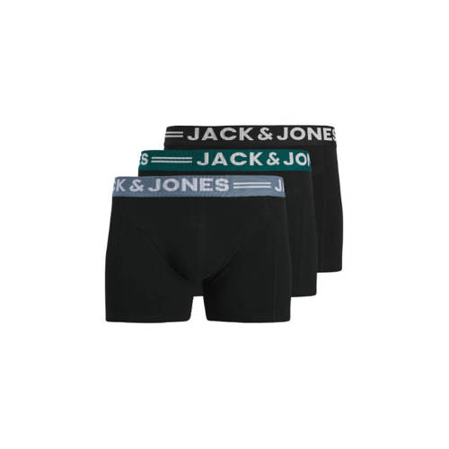 JACK & JONES JUNIOR boxershort - set van 3 zwart Jongens Stretchkatoen - maat 128 afbeelding