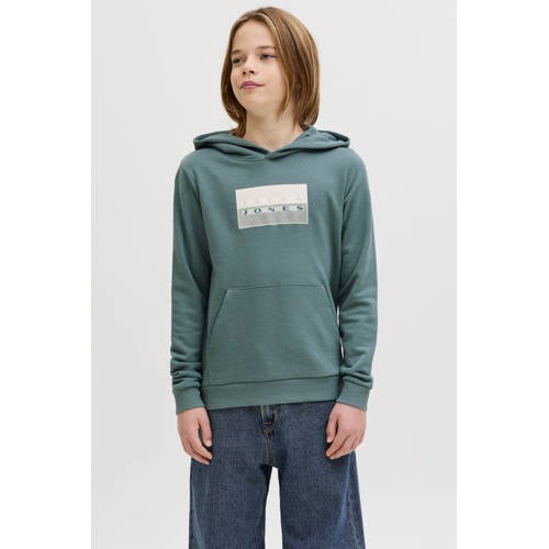 JACK & JONES JUNIOR hoodie groen Sweater Logo - maat 176 afbeelding