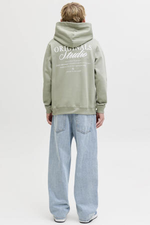 hoodie met backprint lichtgroen
