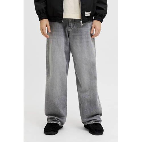JACK & JONES JUNIOR JJIDAVE JJORIGINAL wide leg jeans black denim Zwart - maat 140 afbeelding