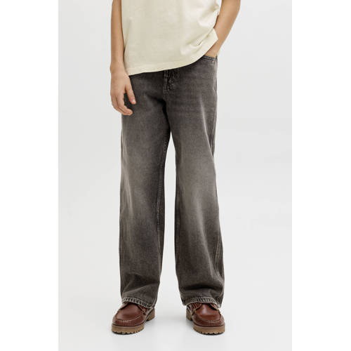 JACK & JONES JUNIOR JJIALEX JJNORREBRO high waist baggy jeans black denim Zwart - maat 170 afbeelding