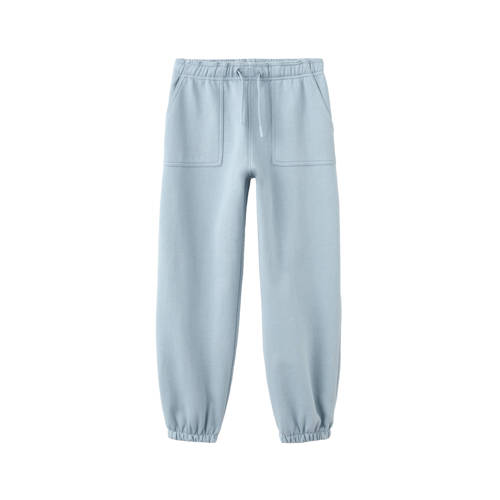 Mango Kids loose casual broek lichtblauw Jongens Sweat Effen - maat 116 afbeelding