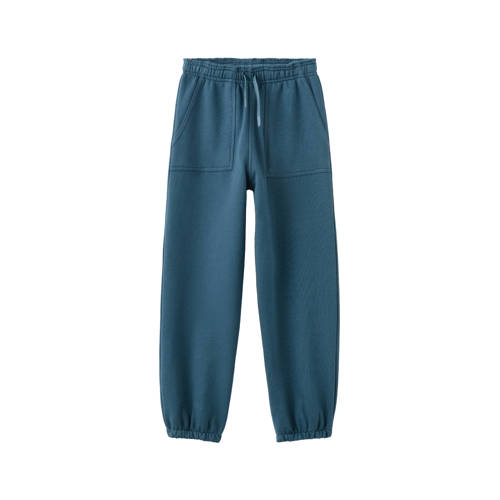 Mango Kids loose casual broek donkerblauw Jongens Sweat Effen - maat 116 afbeelding