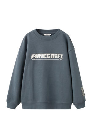sweater met backprint antraciet