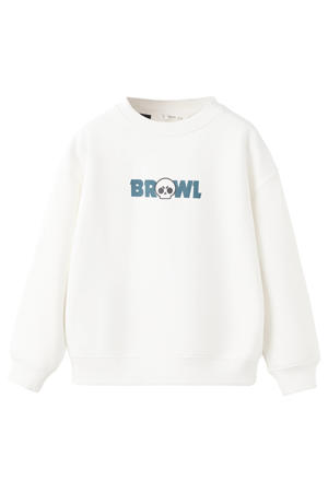 sweater met backprint wit