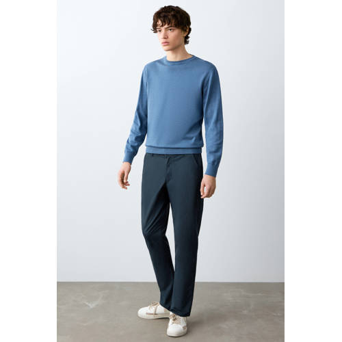 MANGO TEEN chino marineblauw Broek Jongens Stretchkatoen Effen - maat 170(S) afbeelding