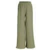 Me & My Monkey regular waist casual broek groen met textuur