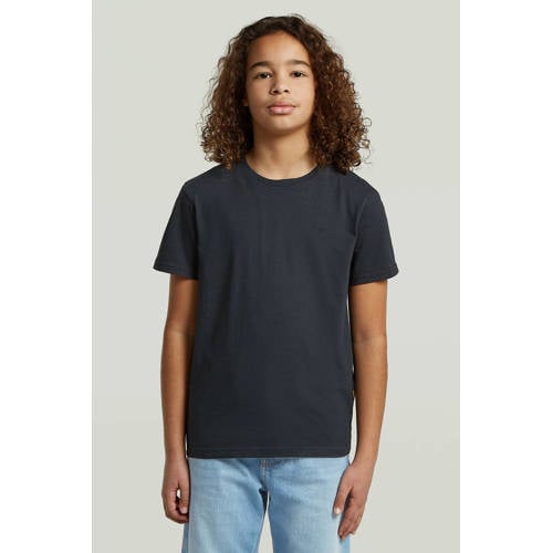 G-STAR T-shirt zwart Blauw Jongens Katoen Ronde hals Effen - maat 164 afbeelding