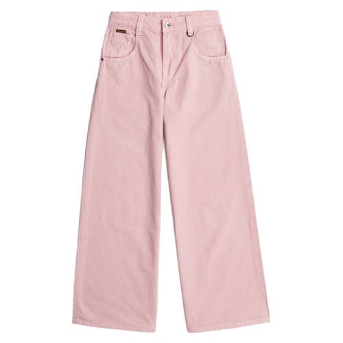 G-STAR high waist loose fit jeans baggy jeans roze Meisjes Denim Effen - maat 176 afbeelding
