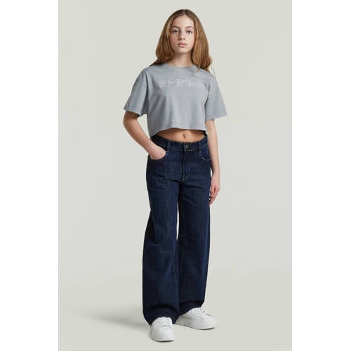 G-STAR T-shirt lichtblauw Meisjes Katoen Ronde hals Logo - maat 176 afbeelding