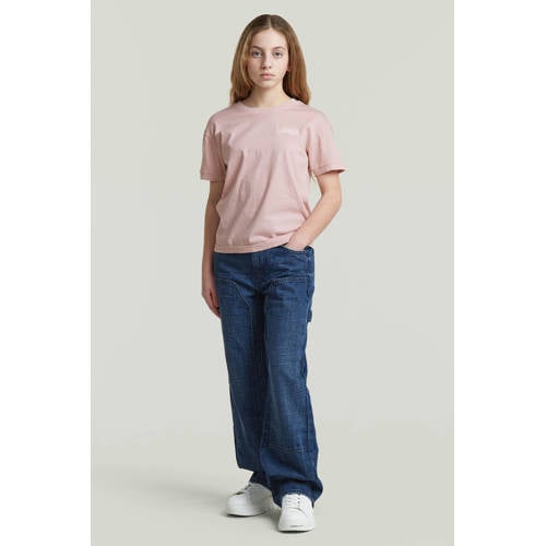 G-STAR T-shirt roze Meisjes Katoen Ronde hals Effen - maat 140 afbeelding