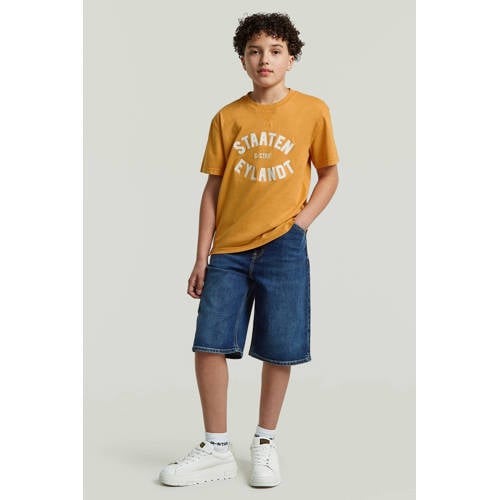 G-STAR denim short medium blue denim Blauw Effen - maat 176 afbeelding