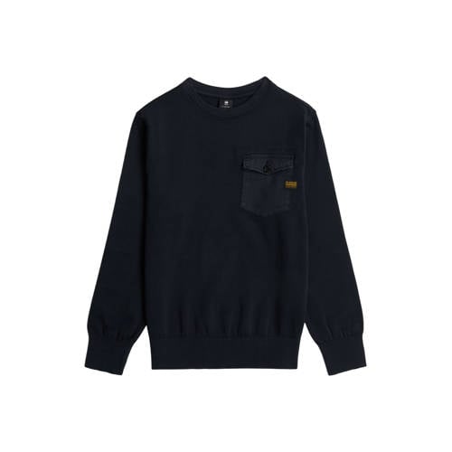 G-STAR sweater donkerblauw Effen - maat 128 | Sweater van G-STAR afbeelding