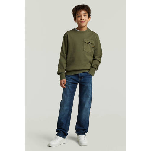 G-STAR sweater groen Effen - maat 164 | Sweater van G-STAR afbeelding
