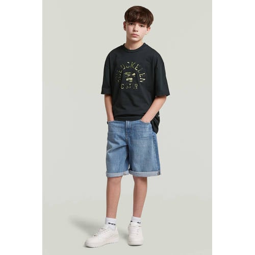 G-STAR denim regular waist short light blue denim Denim short Blauw Effen - maat 164 afbeelding