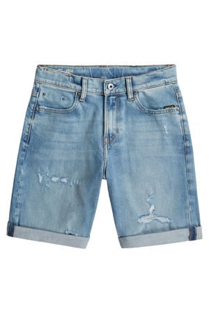 denim regular waist short light blue denim