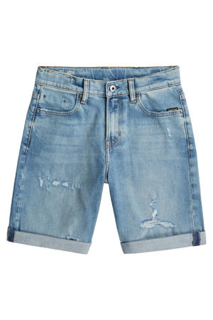 denim regular waist short light blue denim