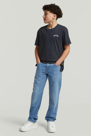 straight leg jeans light blue denim